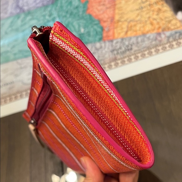 Coach Red and Tan Plaid Wristlet - Picture 9 of 10